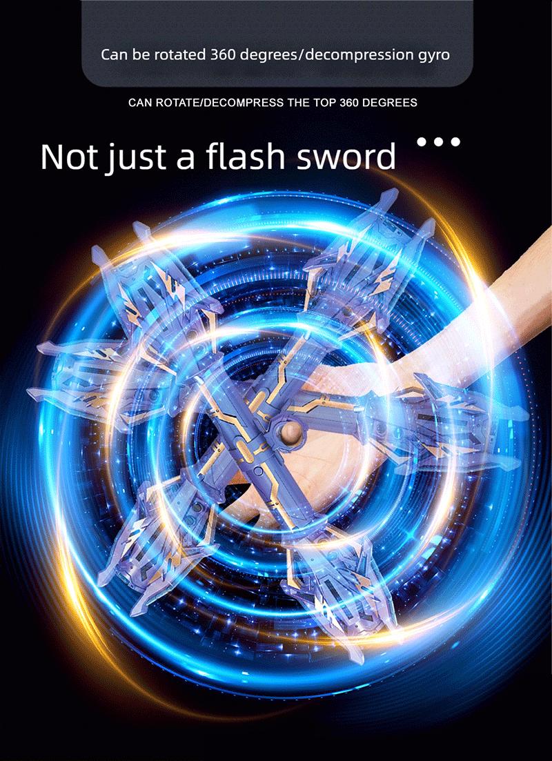 Thunder Star Scepter - Retractable Double-Ended Handheld Toy | Smart Sound-Activated Color Change & Dynamic Lighting Effects with Built-in High-Capacity Battery | Gift Giving | Handheld Toy | Handheld Sword | Children's Toy / Kids' Toy | Gift for Children