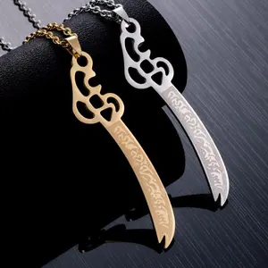 hot-selling new knife stainless steel pendant necklace jewelry men and women pendant necklace trend accessories