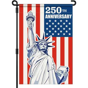 250th Anniversary American Garden Flag, 1776-2026 Commemorative Yard Banner, Double Sided 250 Years Patriotic USA Flag Banner for 4th of July Memorial Day Outdoor Decoration (G Style)