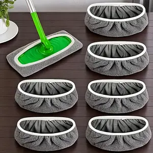 4/8/12 Pieces of Multi-purpose Gray Cleaning Mop Cloth, Absorbent Reusable, Washable and Durable, Dust Removal Mop Head Household