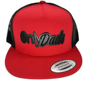 Blackout Series Only Dads patch on Yupoong Classic Flat SnapBack -pick your hat color hats  men