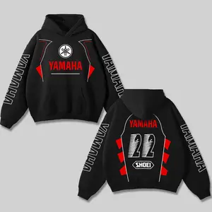Shoei Helmets x Yamaha Racing Hoodie Cotton Gildan, MotoGP World Champion Enthusiast Apparel, Streetwear Racing Team, Super Motorsports Clothing, Motobike Riders Supermotor Off-Road Dirt Bike Fan Gear For Motor Fan