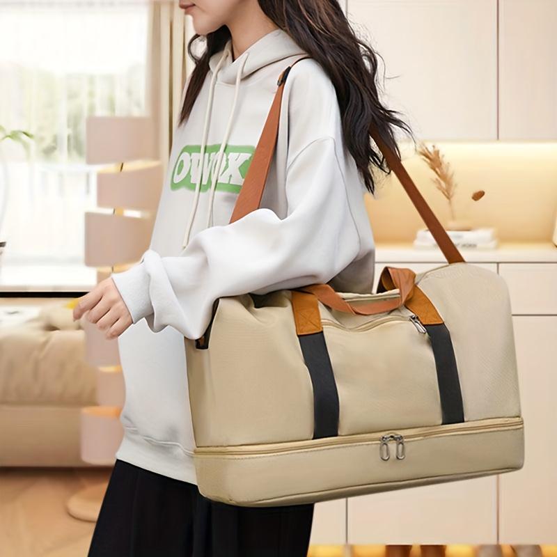 Deep Green Dry Wet Separation Fitness Bag! Lightweight & Large Capacity Travel Storage Luggage Bag Perfect for Short Trips, Business, Travel & Daily Use. Versatile Casual Shoulder Crossbody Handbag for Easy Carry