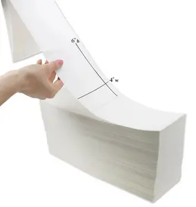 4x6 in Direct Thermal Shipping Labels, 4000-Count Continuous Feed Thermal Printer Paper, Smudge-Proof High-Res Print, Zebra-Ready for Warehouse Use