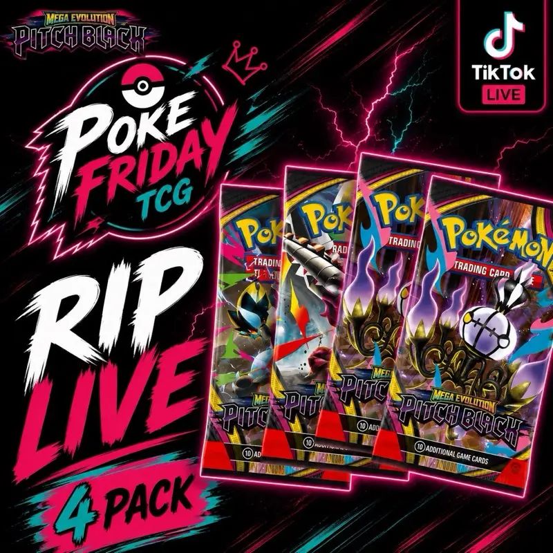 Pitch Black Pokemon Card - RIP LIVE 4 PACK