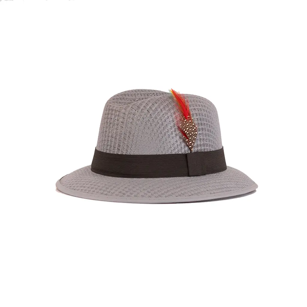 Gunthers Co Artisanal Handmade Mexican Craft Classic Lowrider Fedora Hat - Charcoal Fashion Accessory, SM, MD, XG Multi-Size Headwear, Artisanal Handmade Hats