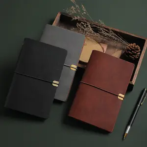 6 styles a6 vintage lace up notebooks, soft leather imitation leather loose leaf diaries, meeting notebooks, record planning notebooks paper minimalist style, DIY fun creative literary student memo office message notebooks