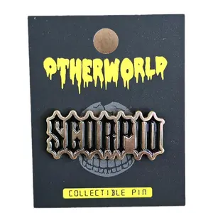 Scorpio Zodiac Soft Enamel Pin - Premium Gloss Finish, Durable, Customizable Options for Hats, Backpacks, and More, High-Quality Material, 1" to 1.5" Size, Single or Double Back Pieces