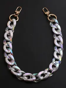 DIY Acrylic Resin Replacement Chain Purse Shoulder Strap, Crossbody Strap, 18/45cm Rectangle Chain Link with Buckle, Stylish Accessory for Bags