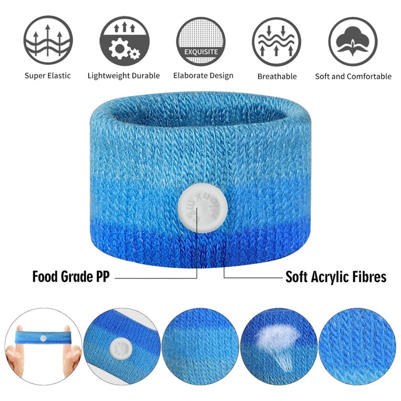 Anti-Nausea Wristbands, Motion Sickness Relief Bands, Sports Compression Wristbands and Finger Straps, Suitable for Car, Sea, Air Travel, Wrist Accessories