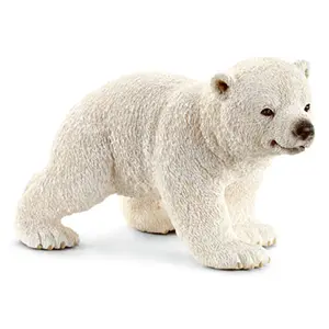 Schleich North America  Walking Polar Bear Cub Toy Figure - White