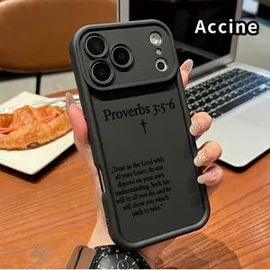 Phone Case for iPhone 17 Pro Max 16 Plus 15 14 13 12 11 Air E Excerpts From Minimalist Proverbs Anti-Scratch Shockproof TPU Bumper Drop-proof Cover