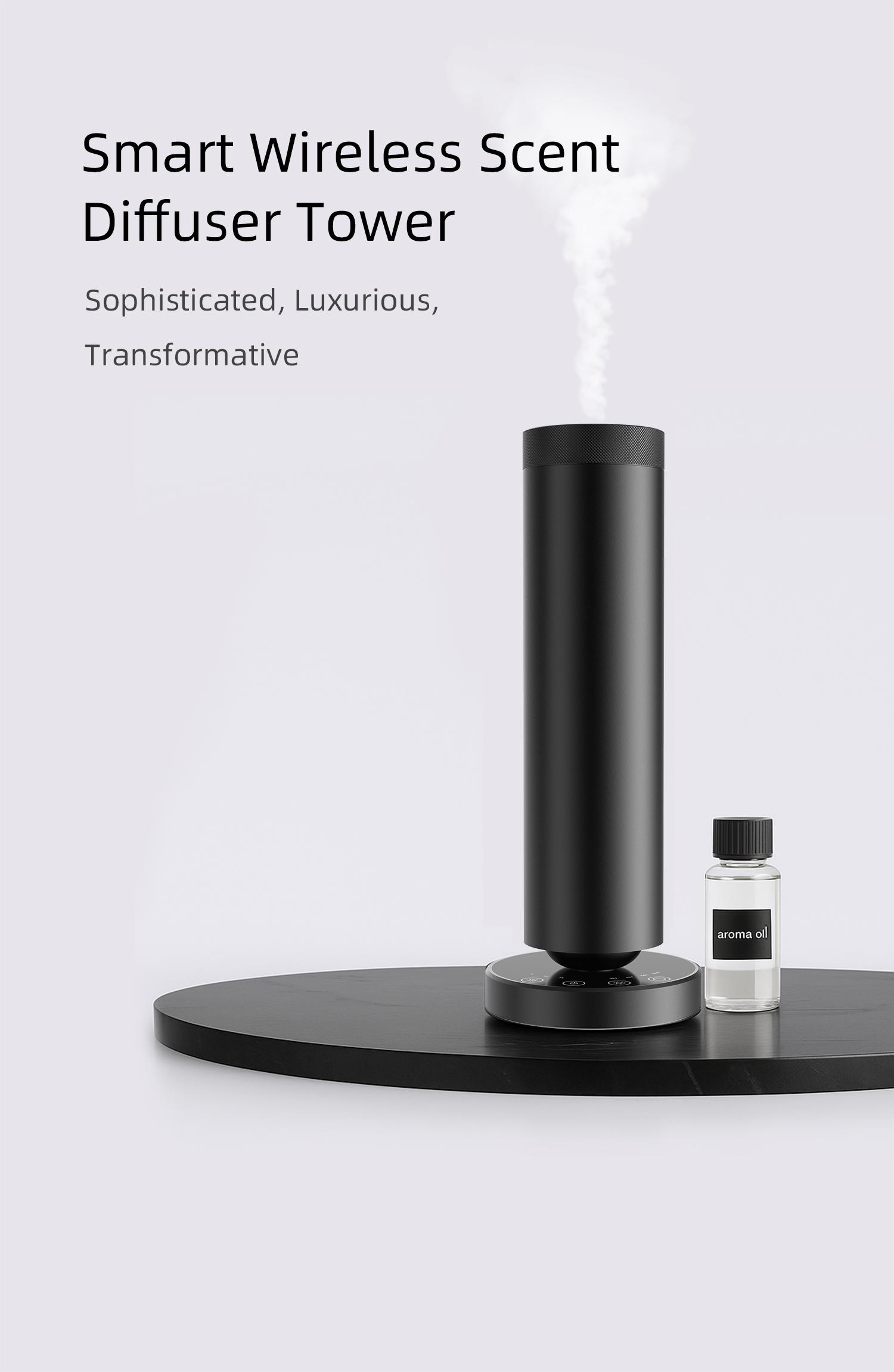 Core Favor Hotel Collection - Waterless Diffuser with 3 Oils - 1000 sq ft Coverage - Timer & Night Light