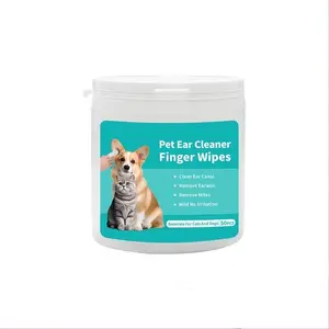 Pet Ear Cleaner (1 Box), Dog & Cat Ear Cleaning Wipes, Pets Ear Wipes, Cleaning Supplies, Clean Pet Ears, Easy to Use