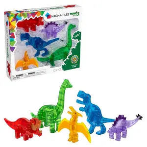 MAGNA-TILES 5-Piece Dinos Construction Set