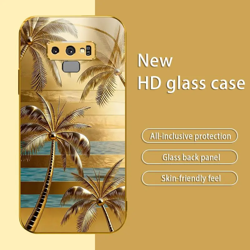 Only Summer Vibes! Sunset Beach Palm Tree Case for Galaxy Note9, Tropical Vacation Aesthetic Cover, Must-Have Travel Accessory 2026---975