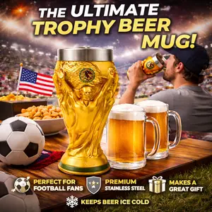 2026 Summer Soccer Trophy Cup | USA-Canada-Mexico Fan Collectible & Decor, Sturdy Trophy Shape