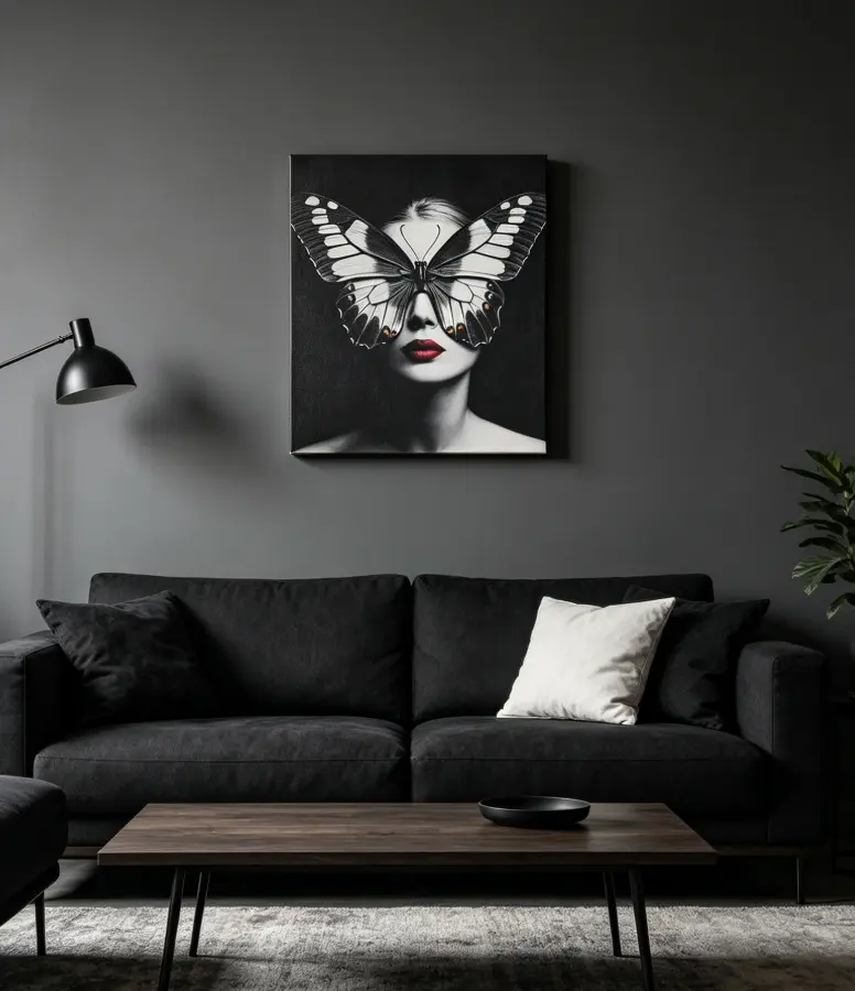 Z Gallerie Butterfly Kiss Artistic Nature Photo-Printed Wall Poster, Home Decor Item