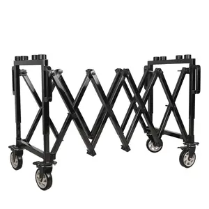 Carbon steel coffin transfer folding trolley, church coffin frame vehicle, funeral stretcher vehicle, funeral coffin transportation vehicle, foldable morgue bed, funeral home body push cart, morgue body bed, body stretcher, chapel funeral accessories
