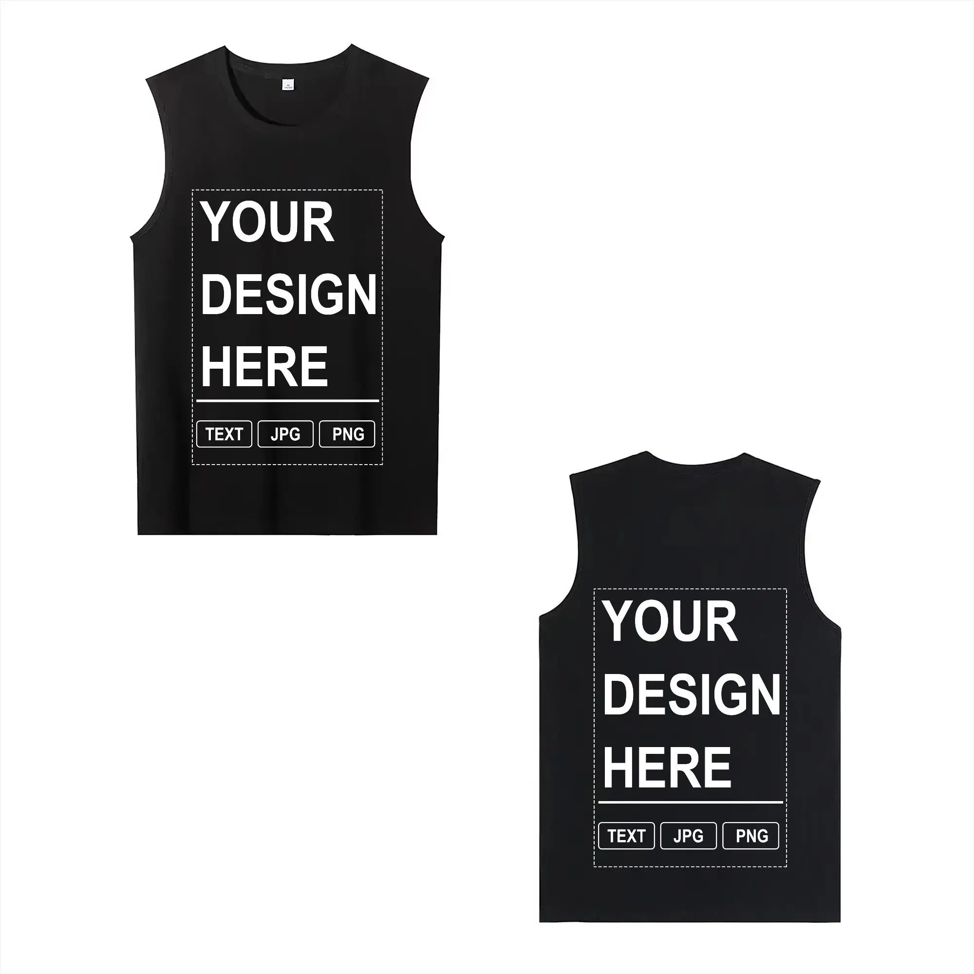 Casual vest Black（Double-Sided Design）