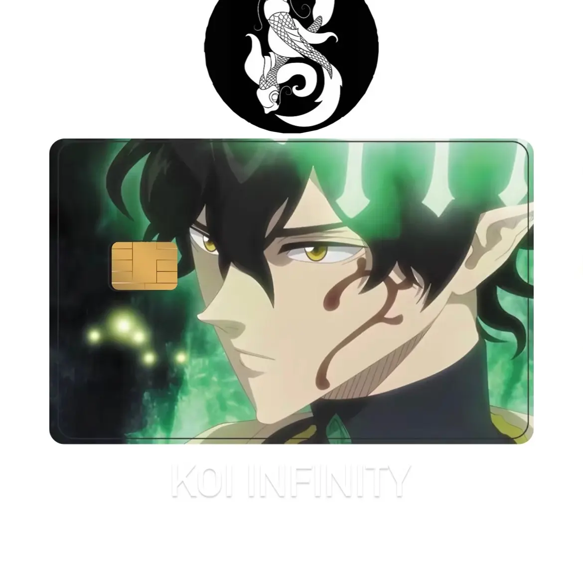 Yuno Black Clover Anime Credit Card Sticker