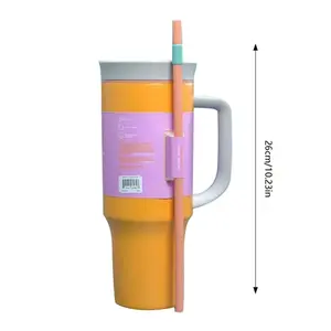 40oz Vacuum Insulated Tumbler with Straw - Insulated Bottle, Extra Large Travel Mug for Car, Leak-Proof Thermo Cup for Coffee, Ideal for Commuting, Work & School, Insulated Travel Drinkware