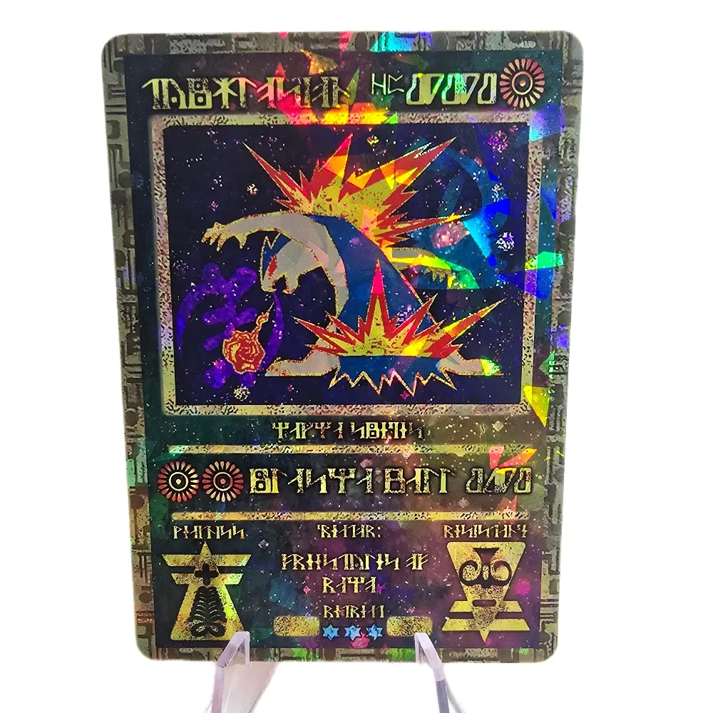 Ancient Typhlosion Custom Pokemon Card - Fractal Glass Holo - Standard  English Back - TikTok Shop