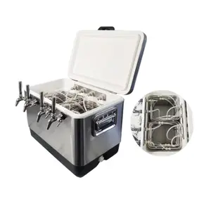 Jockey Box Cooler 4 Faucet Stainless Steel