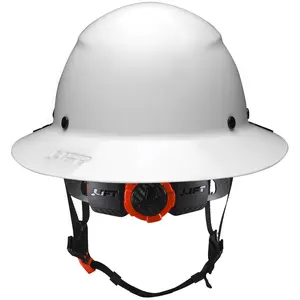 LIFT DAX Full Brim Hard Hat with Mips - White, Lightweight Fiber Resin Shell, Six-Point Suspension, Mips Safety System, ANSI Certified