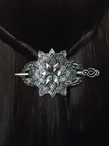 Vintage Viking Style Floral Design Lotus Flower Design Hair Pin, Flower Hair Clip, Retro Style Hairpiece Hair Accessories for Women & Girls, Trendy All-match & Exquisite Hair Pin for Birthday Gift