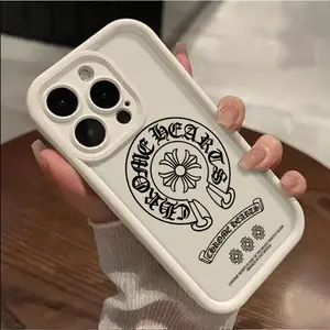 Gothic iris flower phone case for iPhone 17 Air 16 Pro Max 15 14 Plus 13 12 11 XR XS stylish camera protection Shockproof Anti Drop Durable Phone Case.