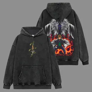 [Naruto] Namikaze Minato Hoodie Shirt Premium 100% Acid Wash, Naruto Fans, Anime Graphic Hoodie, Streetwear Hoodie Unisex Oversize Gift for Anime Lovers Oversized