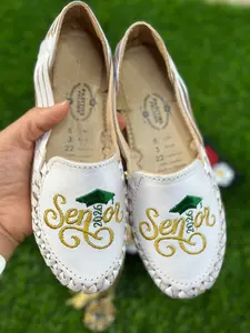 Senior 2026 - Gold and Green Leather Flats