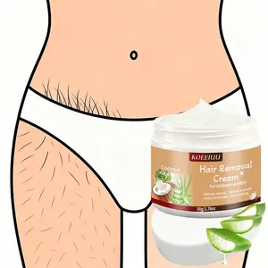 Hair Removal Wax Kit with Aloe Vera & Coconut Oil, Legs Underarm Hair Removal, Lasting 6 Months Smooth Skin, Gentle Sensitive Soothing Fast-Acting Formula, No Irritation, Summer Essential, Body Care