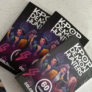 Kpop Devil Hunter Coloring Book, Perfect Gift for Fans, High-Quality Paper, Stress Relief and Creativity, Essential Art Supplies,Demon Hunters Kpop Merch