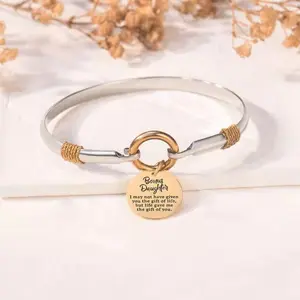 Trendy and Personalized O-shaped Hook Double tone Bracelet with a Vintage and Fashionable Style