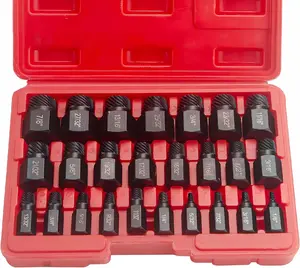 25Pcs Screw Extractor Set Hex Head Easy Out Bolt Extractor Set Multi-Spline Easy Out Bolt Removal Tool Set