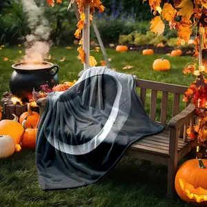 1 piece Modern minimalist concrete circular structure design. themed flannel blanket - All-season flannel blanket, suitable for sofas and beds, super soft and comfortable, modern design, digitally printed pattern, 100% polyester material, machine