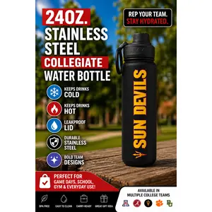24oz. Stainless Steel Collegiate Water Bottle