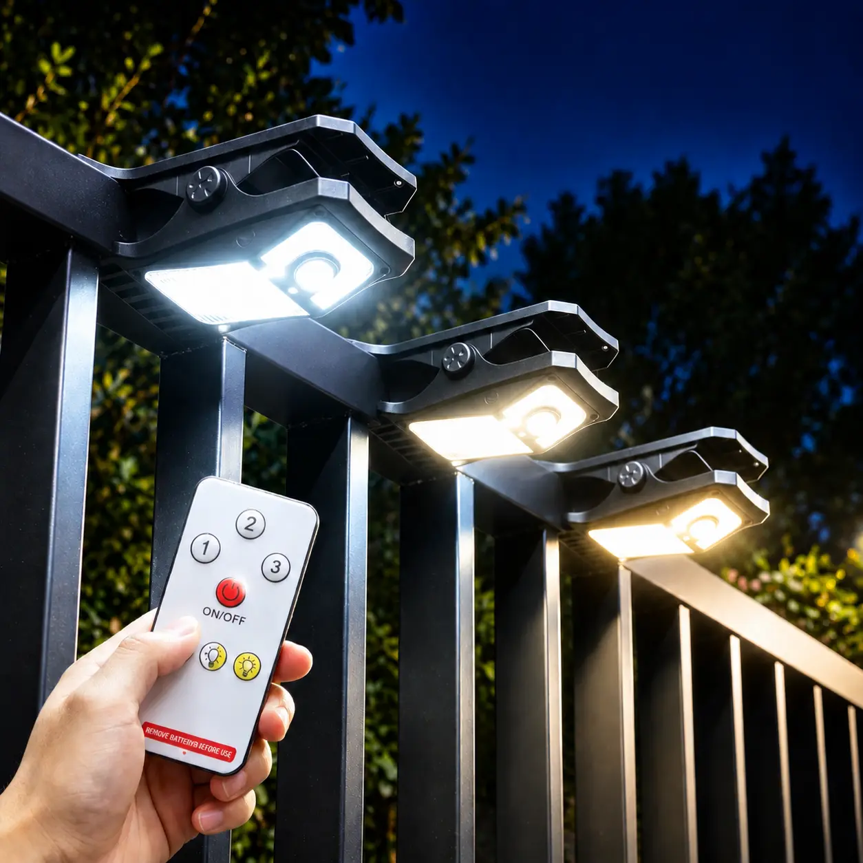 2/4pcs Solar Motion Sensor Light, 118 LED Dual Color Warm & Cool, USB + Solar Charging, Clip-On, Adjustable Angle, 3 Modes, Human Sensor + Remote Control, Outdoor Light for Yard, Garden, Patio, Ps, Outdoor Wall Lights solar outdoor lights