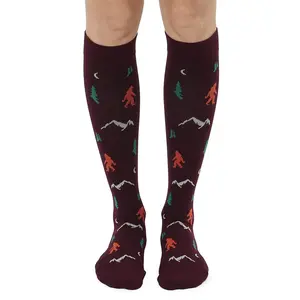Bigfoot Compression | Moisture-Wicking Nylon with Padded Cushion Bottom - 15-20mmHg Graduated Support - Unisex Casual Printed Socks for Daily Wear
