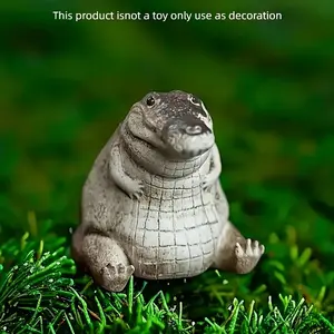 Mini Crocodile Statue Garden Decoration, Micro Landscape Decor, Bonsai Ornament, 1 Piece, Perfect for Home and Outdoor Use