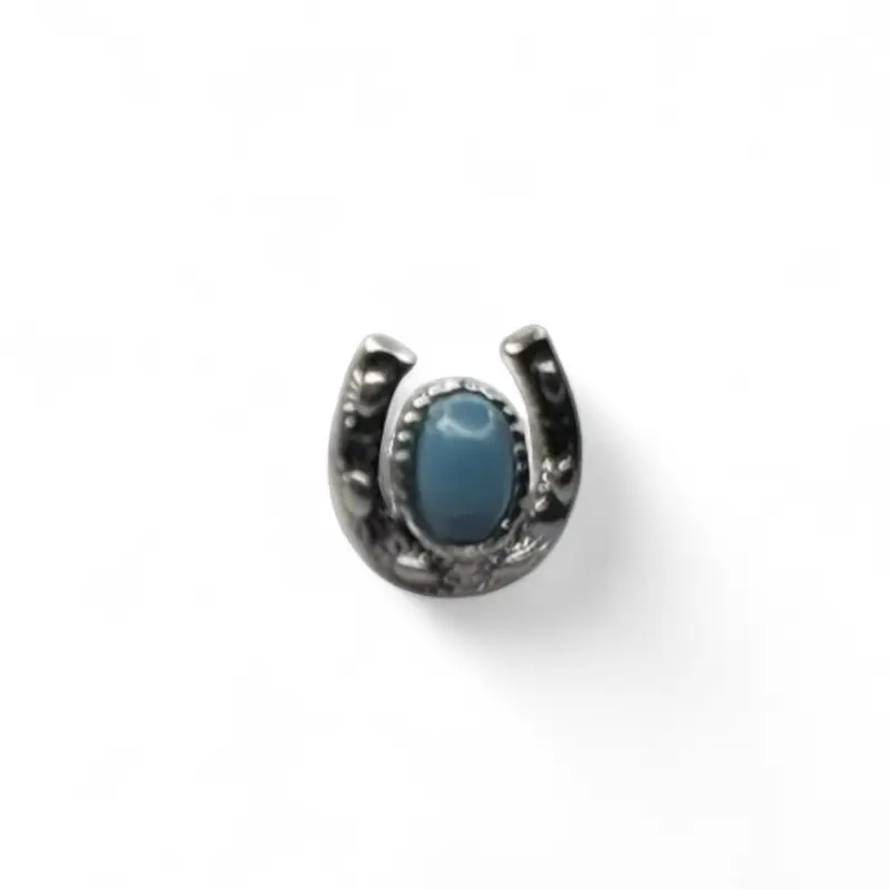 20G Horseshoe Turquoise L Backing Nose Piercing
