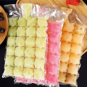 Disposable Ice Cube Bag, Random Color Ice Cube Mold with Funnel, Ice Making Bag for Home Kitchen Outdoor Picnic