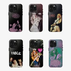 Hole Band Phone Case, Grunge Rock Aesthetic, 90s Alternative Music Cover Compatible with iPhone X, 11, 12, 13, 14, 15, 16, 17 Plus Pro Promax & SS Galaxy S21-25 Series
