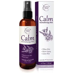 Calm Aromatherapy Mist with Lavender & Chamomile Essential Oil. Sleep & Pillow Spray, Air Freshener for Relaxation & Sleep - Therapeutic Healthcare