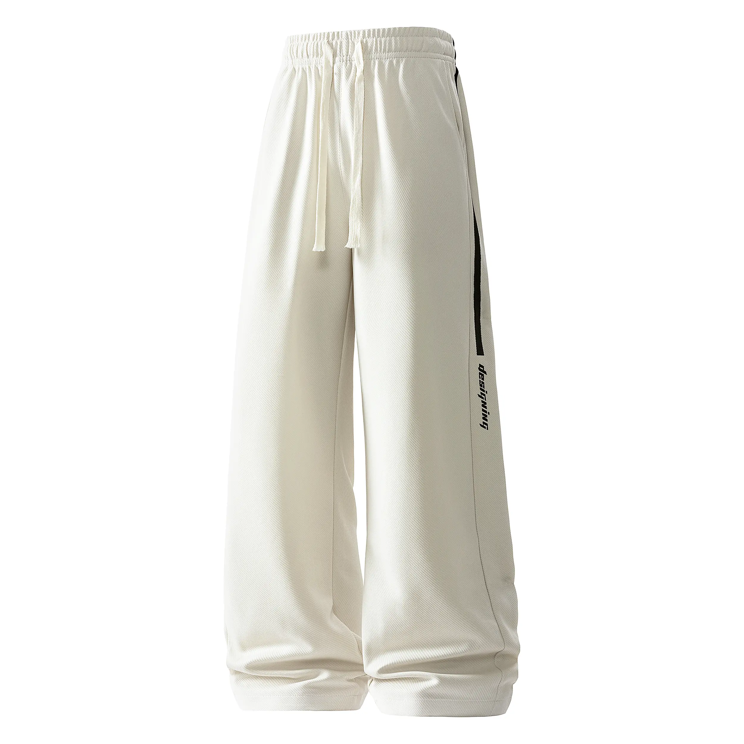 Men's Wide Leg Pants Casual Loose Fit Sweatpants, Y2K Streetwear Baggy Trousers with Elastic Waist and Drawstring, Minimalist Oversized Pants for Daily Wear