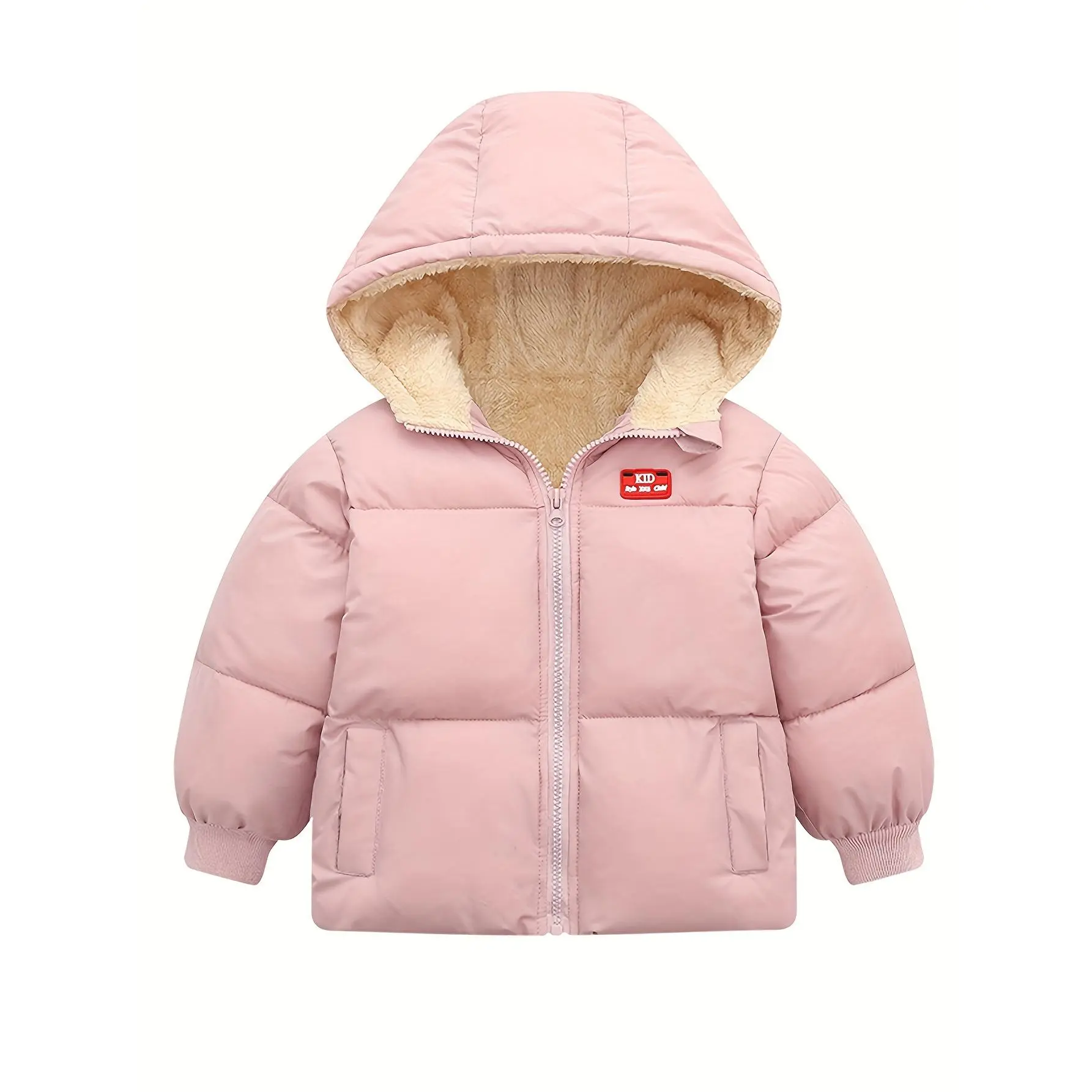 NewWinter Hooded Jacket for Children Boys and Girls, Zipper Windproof Thick Soft Winter Warm Jacket Suitable for Boys and Girls