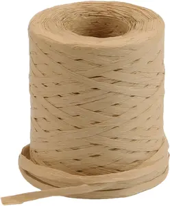 1 Roll 656 Feet Raffia Paper Ribbon String for Gift Wrapping, Craft Paper Twine for Holiday Decor, Crafting