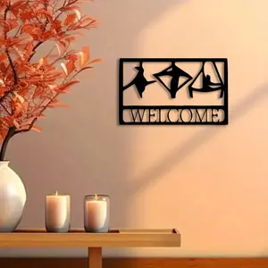 1pc Aerial Silks Metal Wall Art, Aerial Silks Statue Mural, Perfect for Gym, Dance Studio, Performance Space Decor, Circus Day Decor, Ideal Gift for Aerialists